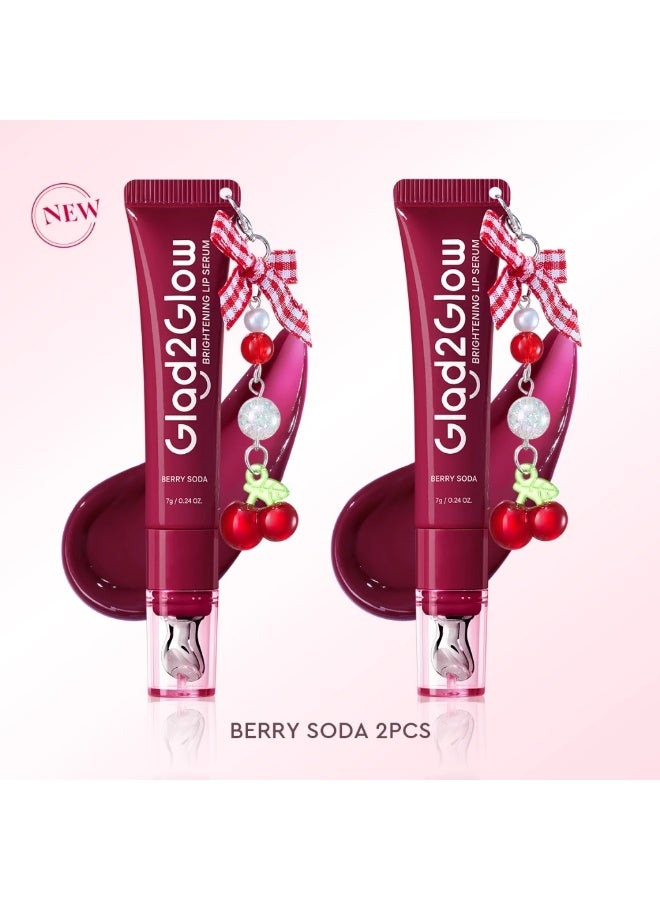 Glad2Glow Brightening Charm Lip Serum 03 Berry Soda 7g (Set of 2) - Image 1